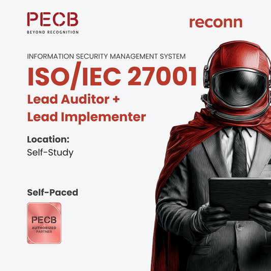 PECB ISO 27001 Lead Implementer + Lead Auditor BUNDLE Self-Study training program and certification.