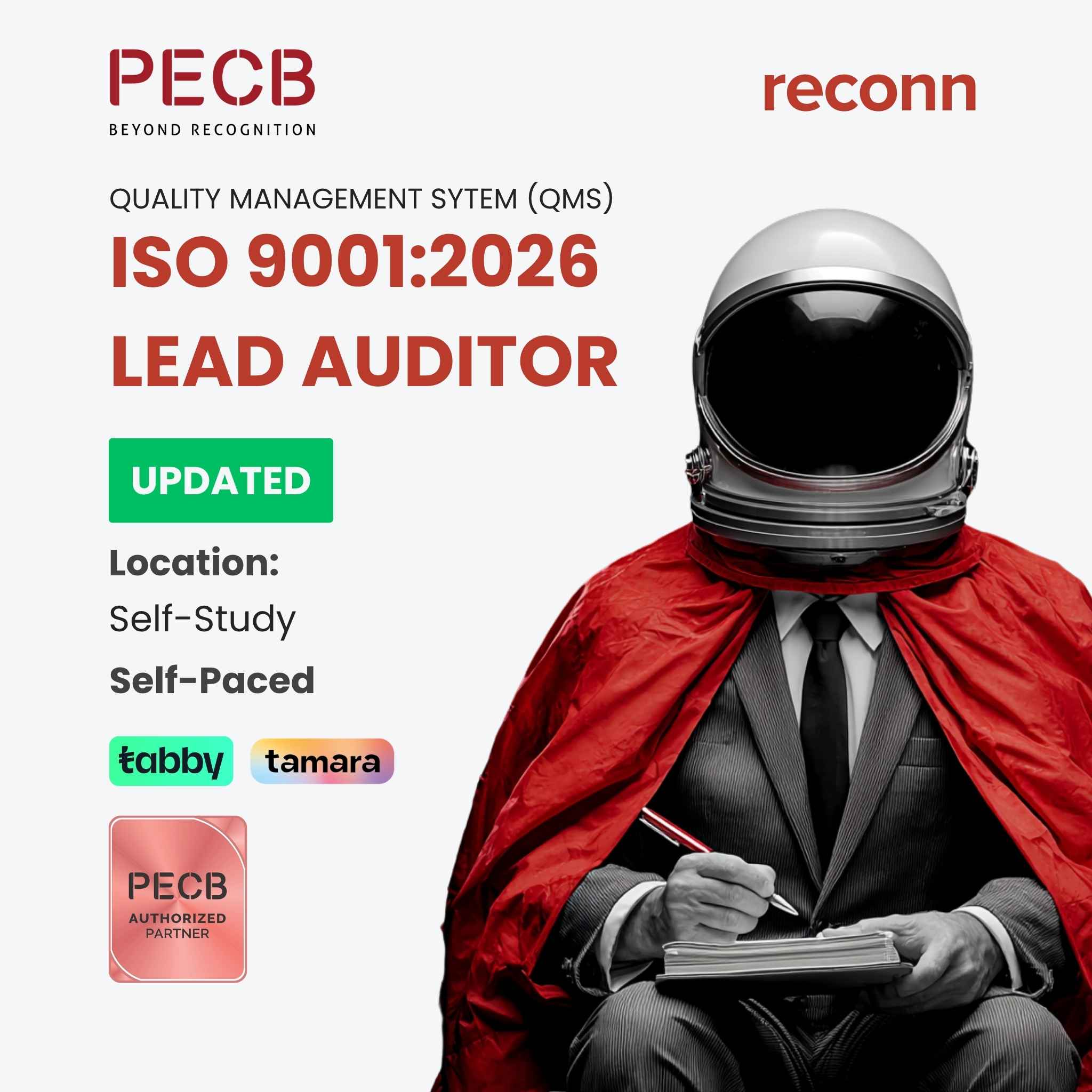 PECB Certified ISO 9001:2026 Lead Auditor certification, self-study course in English