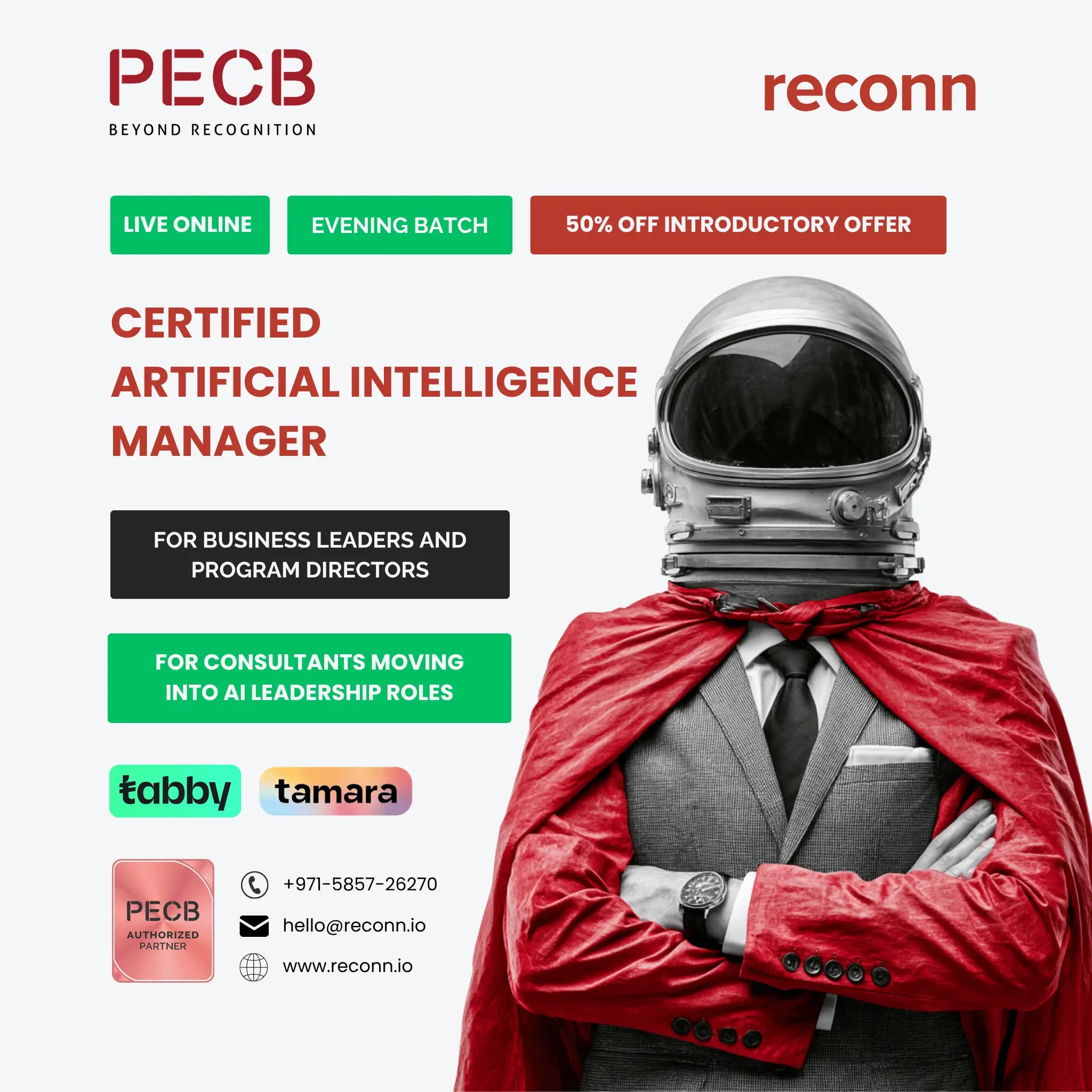 PECB Certified Artificial Intelligence Manager CAIM training and certification course with official PECB courseware and AI management skills