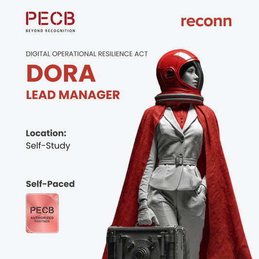 PECB DORA Lead Manager online certification self-study course by Reconn for digital operational resilience compliance