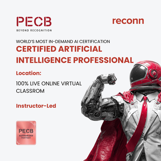 Master real-world AI with PECB Certified Artificial Intelligence Professional CAIP. 100% Live Online Virtual Classroom, exam included. Guaranteed to Run.